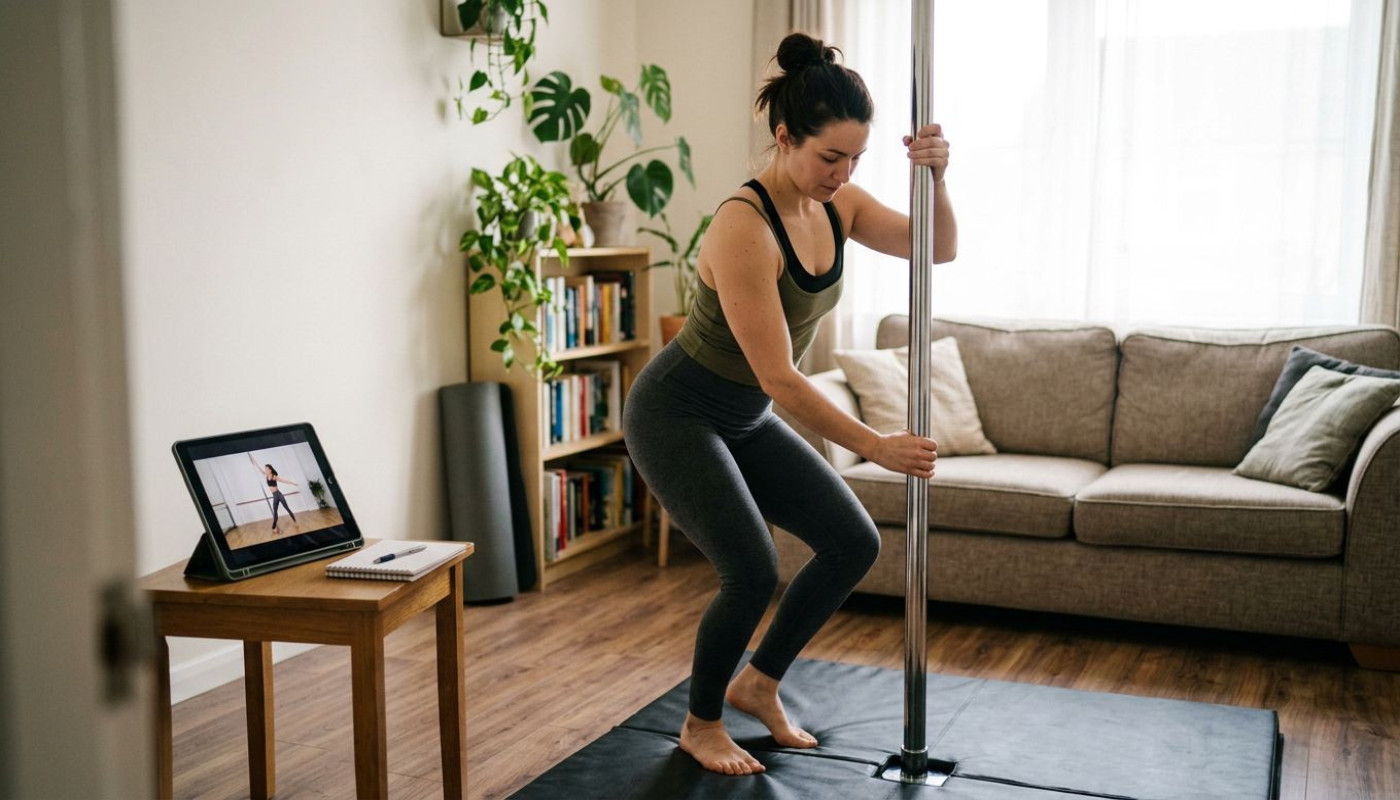 Guide pratique pour progresser en pole dance à domicile